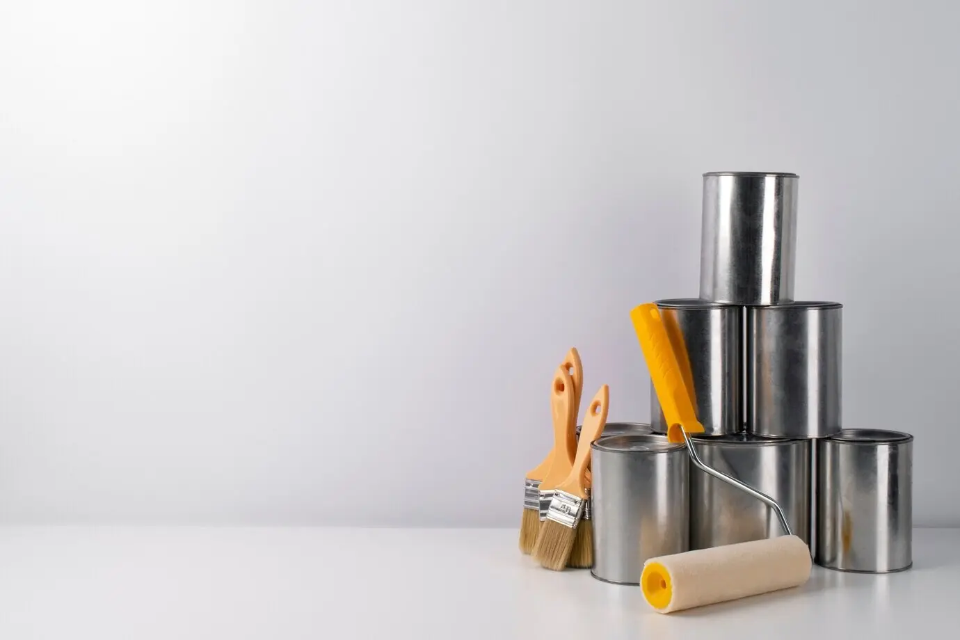 Draufsicht auf eine Farbdose